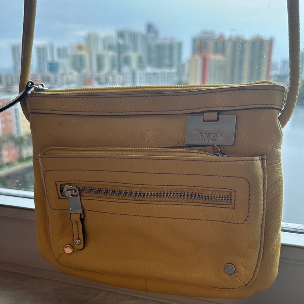 Tignanello Mustard Crossbody Bag